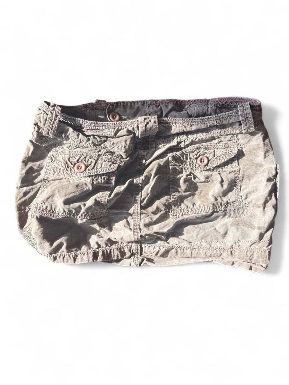 Y2K camo green miniskirt